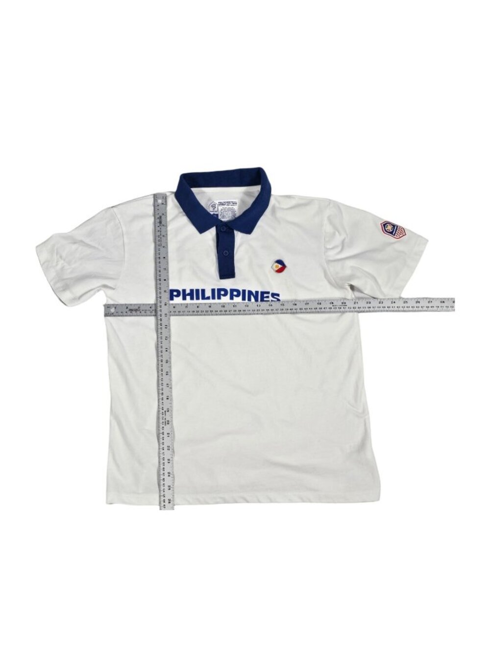 FIBA Basketball World Cup Philipines 2023 Polo Shirt White Short Sleeve Blue